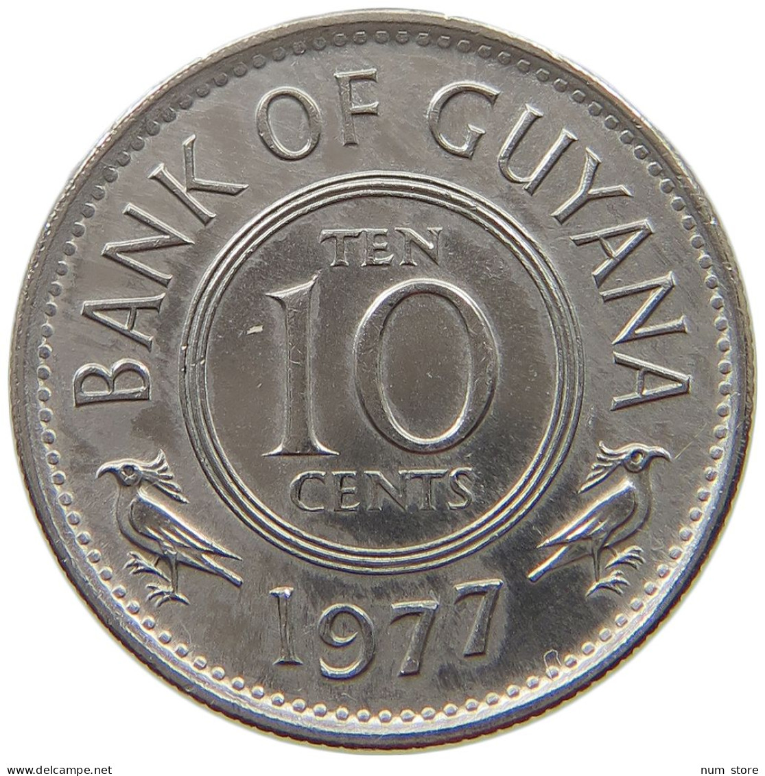GUYANA 10 CENTS 1977 #a018 0471 - Guyana