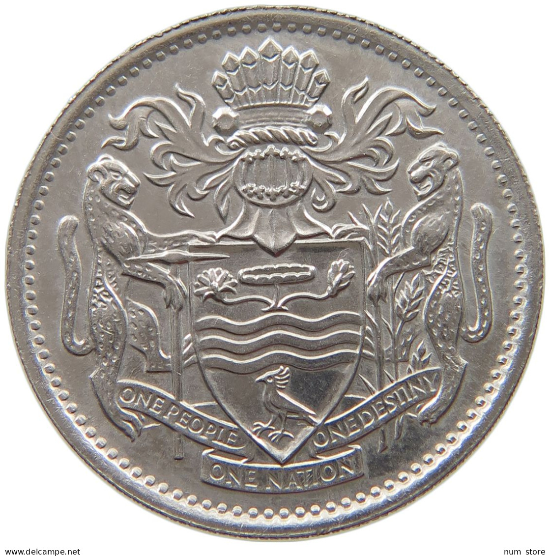 GUYANNA 25 CENTS 1977 #a017 0813 - Guyana