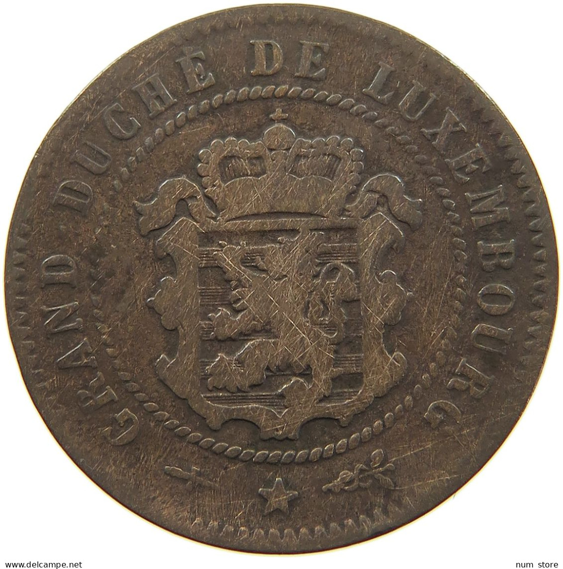 LUXEMBOURG 5 CENTIMES 1854 #c080 0259 - Luxembourg