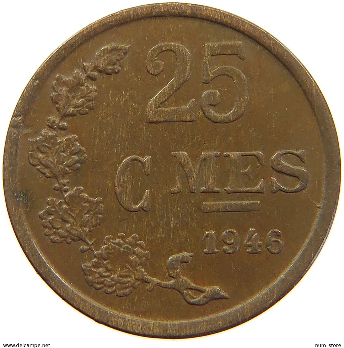 LUXEMBOURG 25 CENTIMES 1946 #a063 0389 - Luxembourg