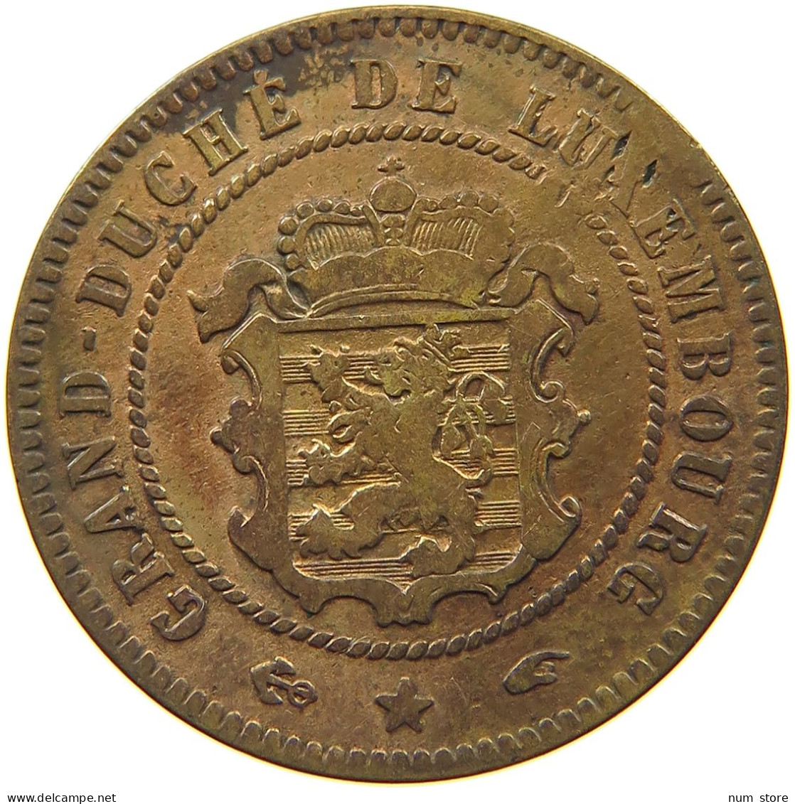 LUXEMBOURG 5 CENTIMES 1855 #a011 0457 - Luxembourg