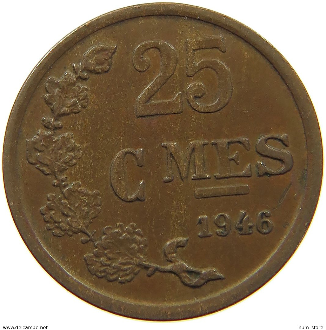 LUXEMBOURG 25 CENTIMES 1946 #a014 0061 - Luxembourg