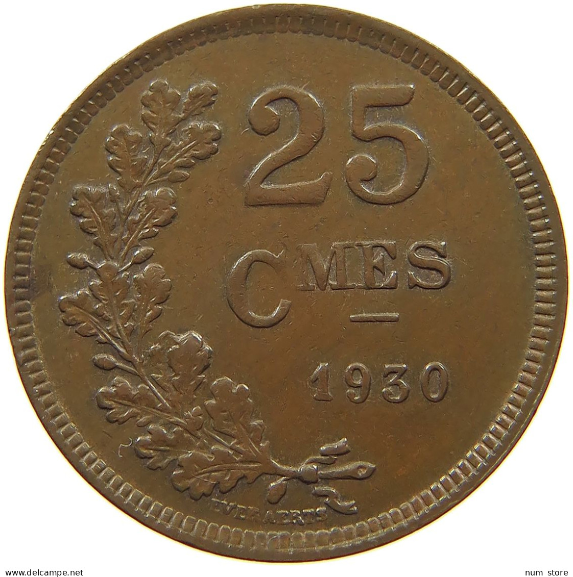 LUXEMBOURG 25 CENTIMES 1930 #s076 0107 - Luxembourg