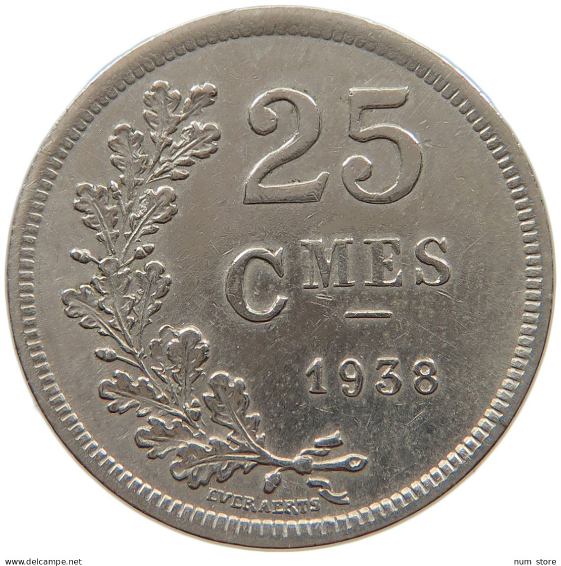 LUXEMBOURG 25 CENTIMES 1938 #c051 0109 - Luxembourg