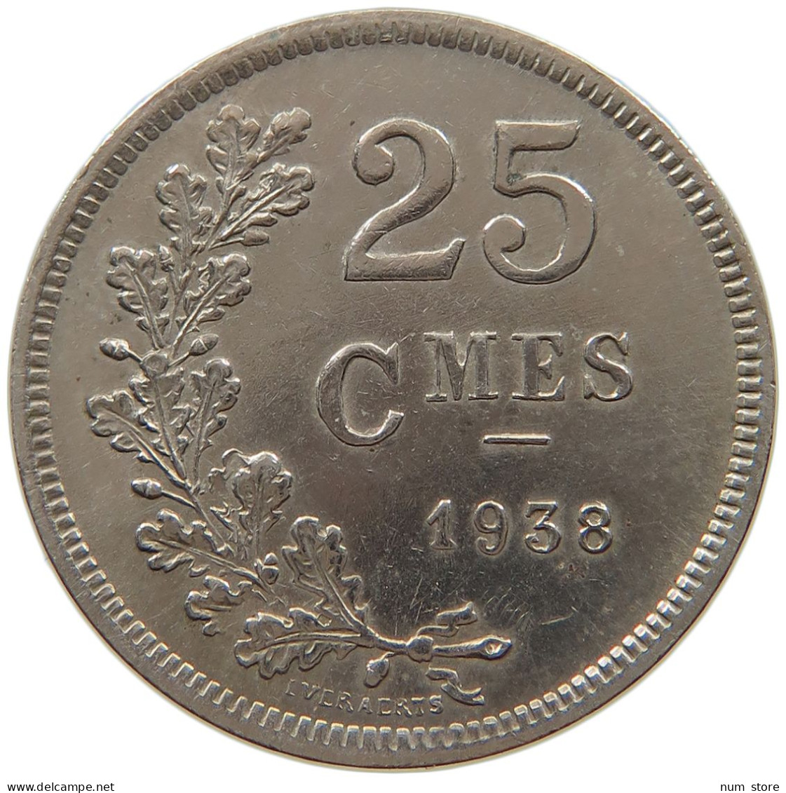 LUXEMBOURG 25 CENTIMES 1938 #c051 0111 - Luxembourg