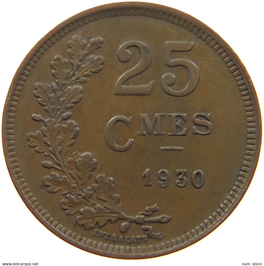 LUXEMBOURG 25 CENTIMES 1930 #a084 0513 - Luxembourg