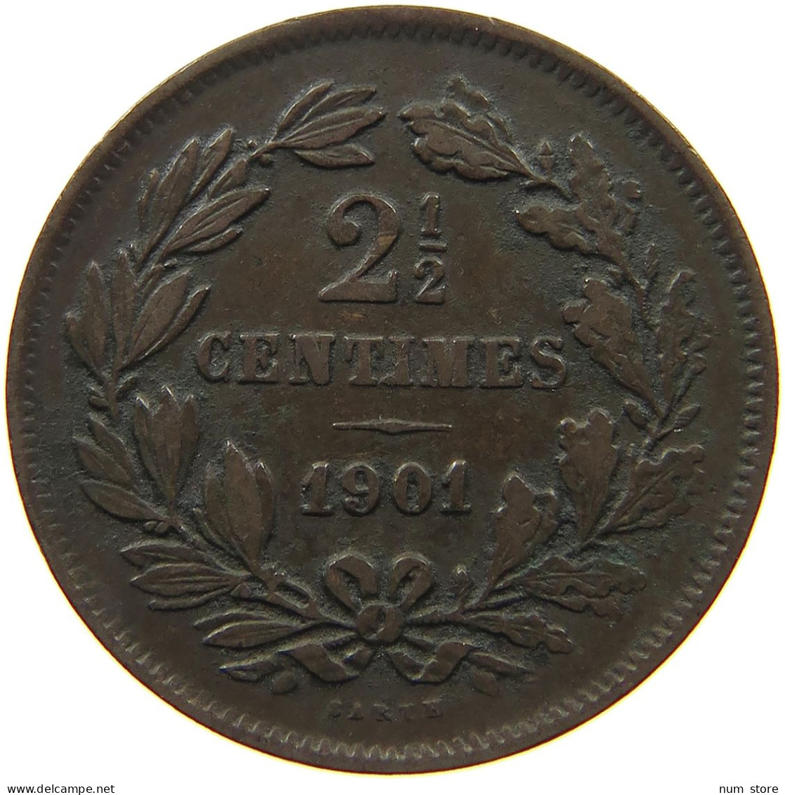 LUXEMBOURG 2 1/2 CENTIMES 1901 #c009 0309 - Luxembourg