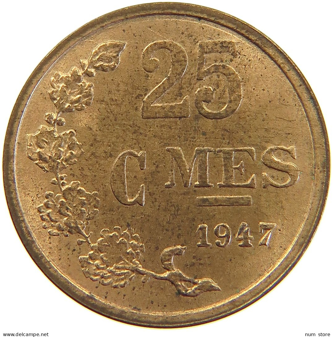 LUXEMBOURG 25 CENTIMES 1947 #c050 0403 - Luxembourg