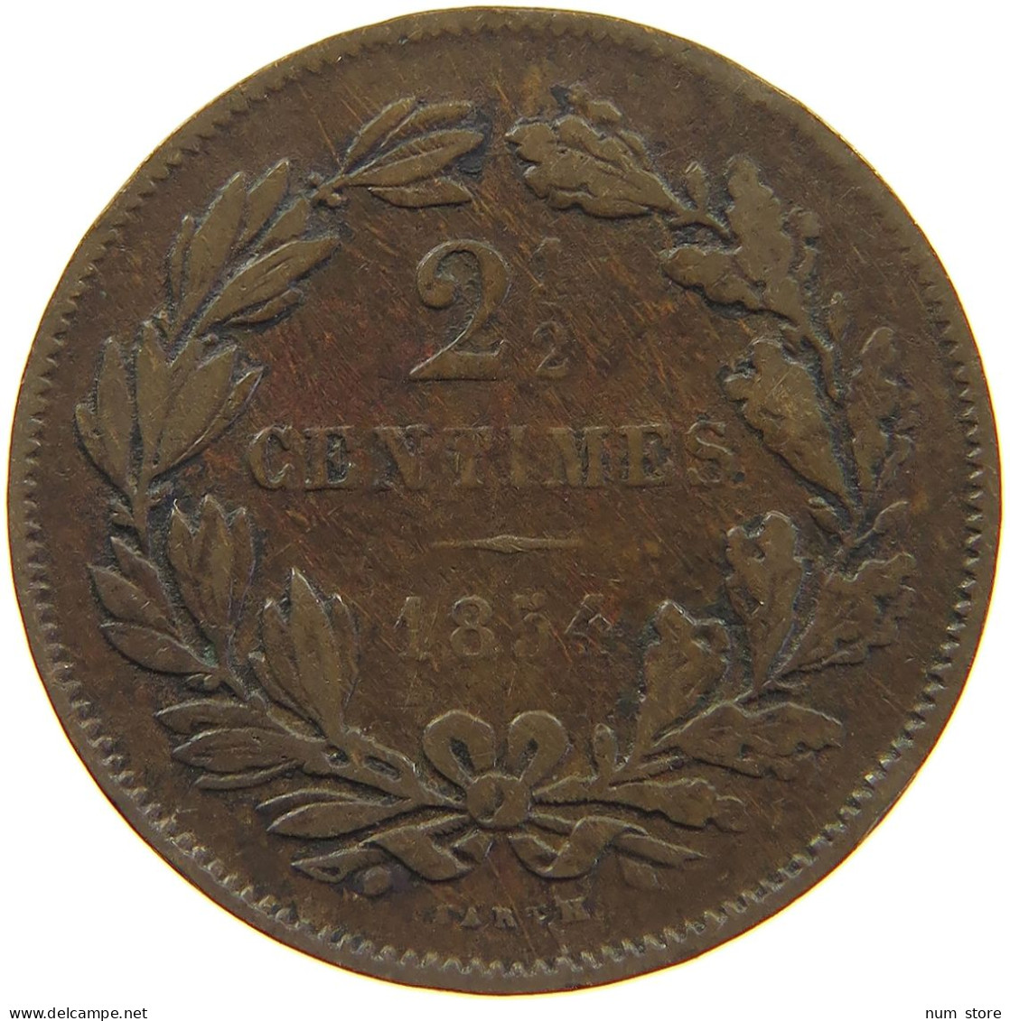 LUXEMBOURG 2 1/2 CENTIMES 1854 #c050 0095 - Luxembourg