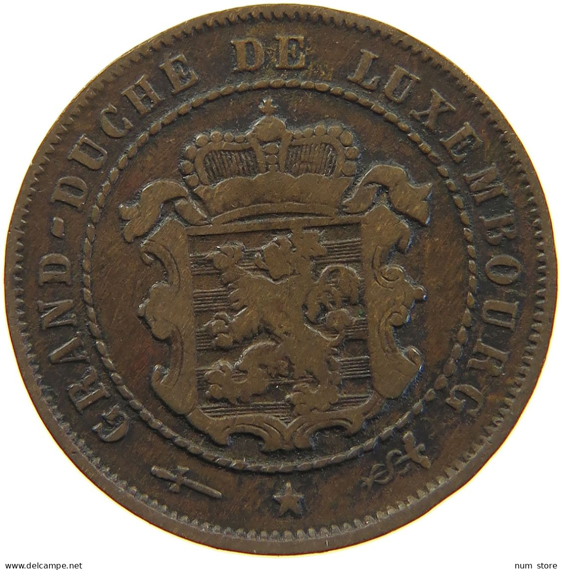 LUXEMBOURG 2 1/2 CENTIMES 1854 #c050 0095 - Luxembourg