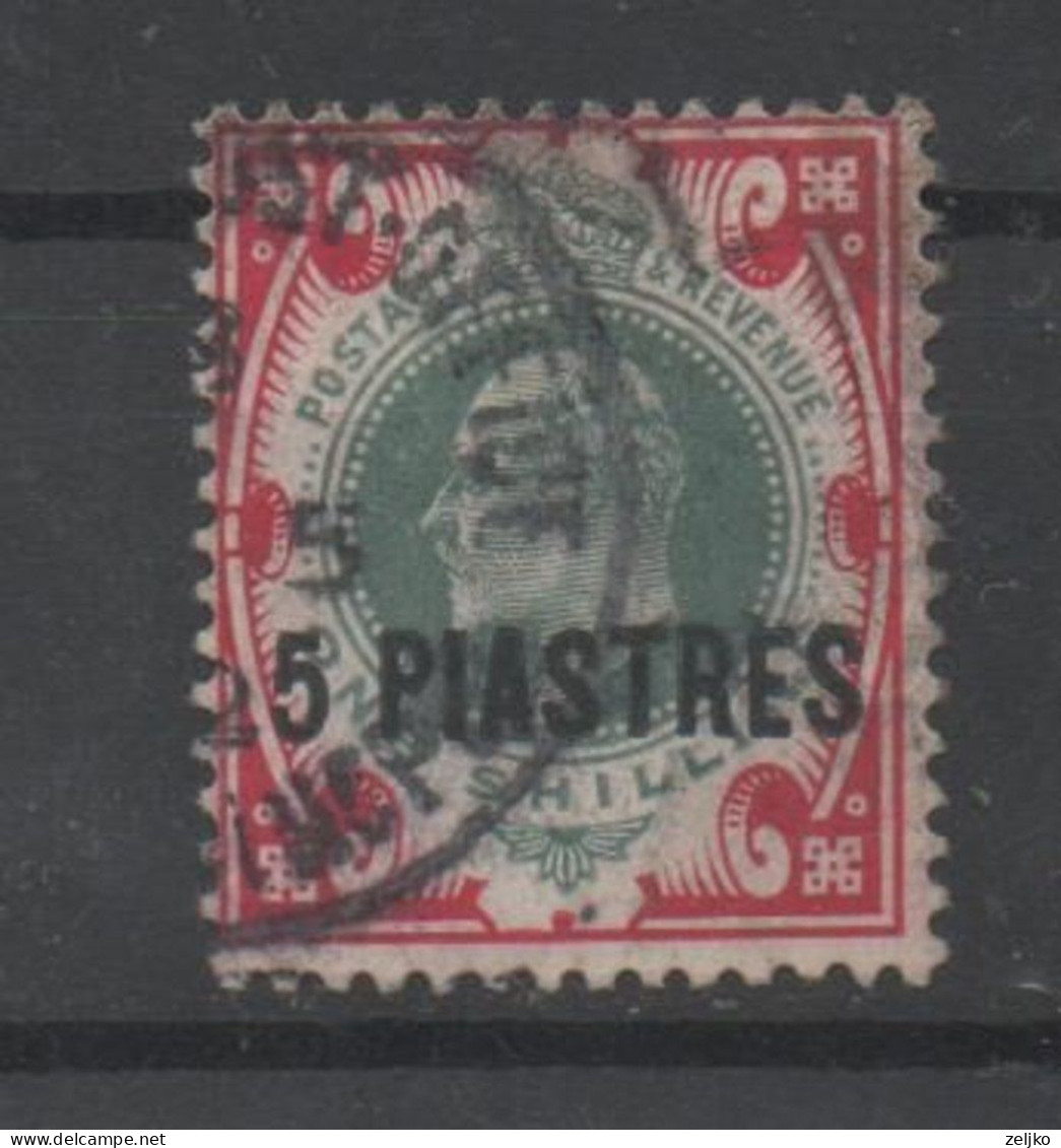 British Levant, Used, 1909, Michel 31 - Levante Britannico