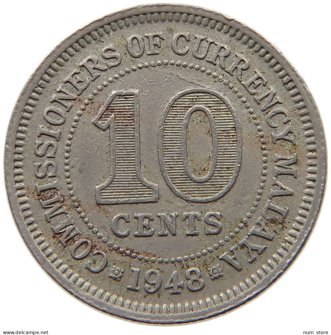 MALAYSIA 10 CENTS 1949 #s040 0537 - Malaysie