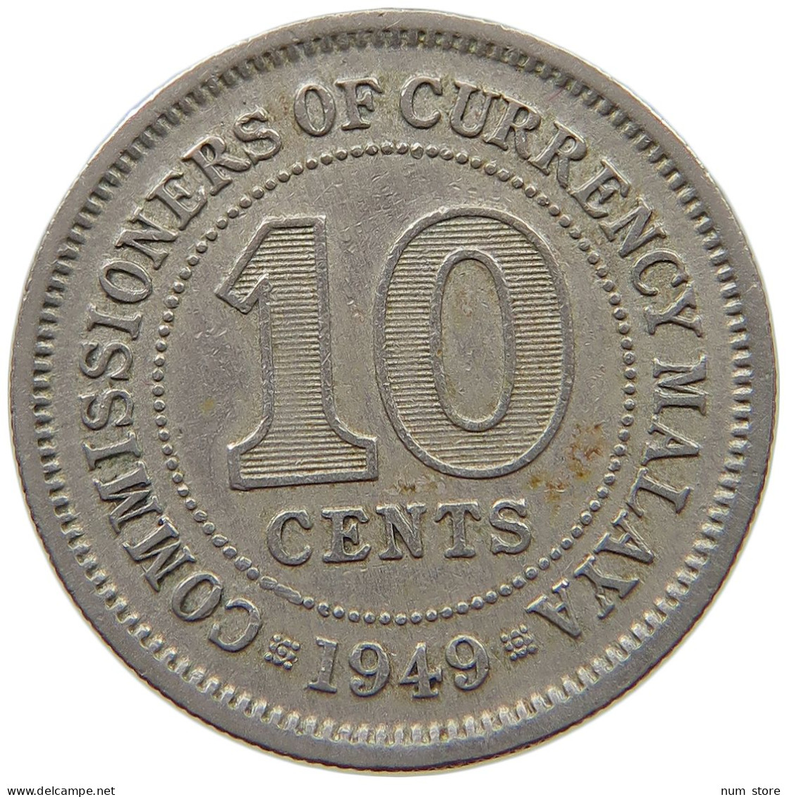 MALAYSIA 10 CENTS 1949 #s040 0535 - Malaysie