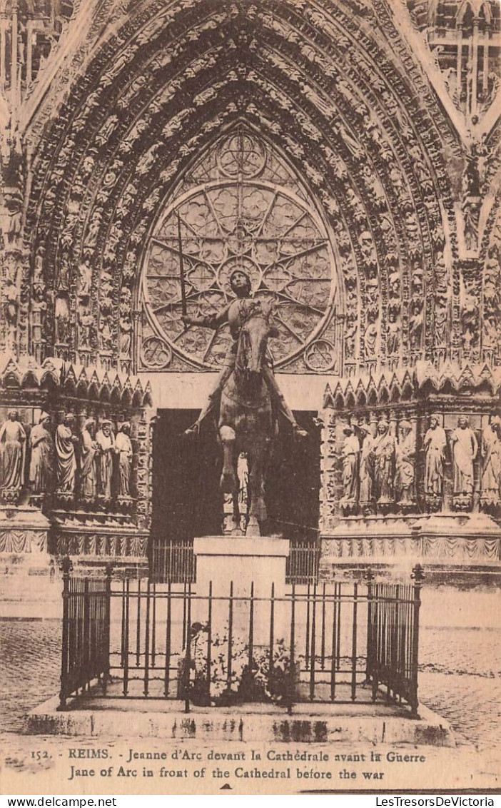 FRANCE - Reims - Jeanne D'Arc Devant La Cathédrale Avant La Guerre - Carte Postale Ancienne - Reims