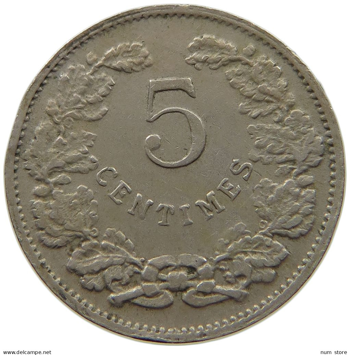 LUXEMBOURG 5 CENTIMES 1908 #a089 0343 - Luxembourg