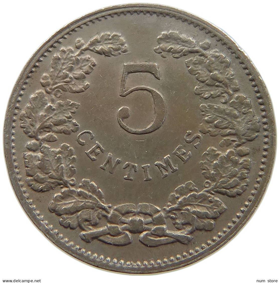 LUXEMBOURG 5 CENTIMES 1908 #a071 0591 - Luxembourg