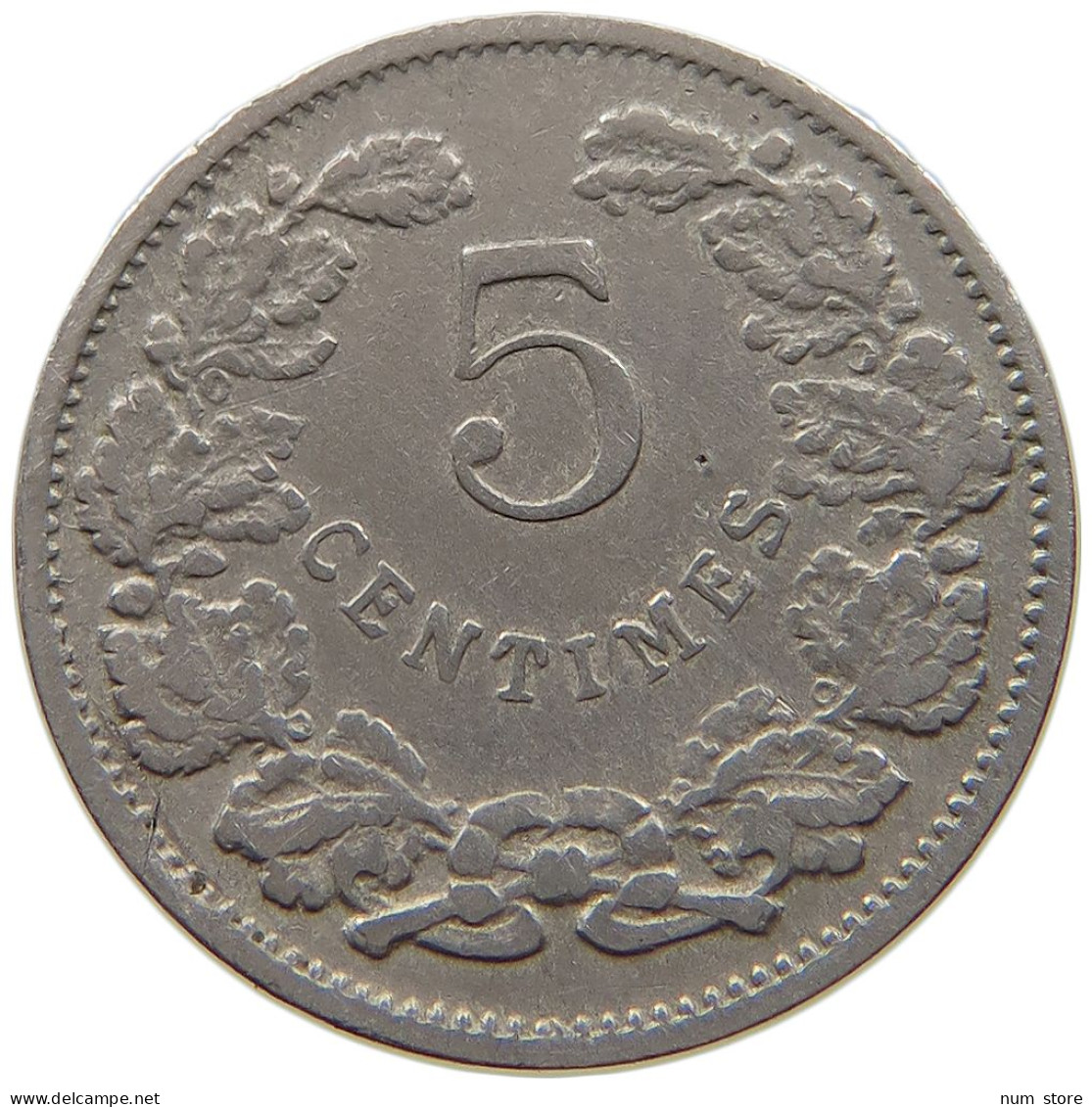 LUXEMBOURG 5 CENTIMES 1908 #a069 0307 - Luxembourg