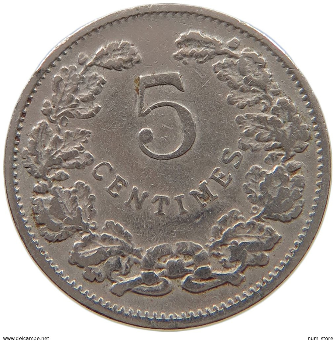 LUXEMBOURG 5 CENTIMES 1908 #a061 0725 - Luxembourg