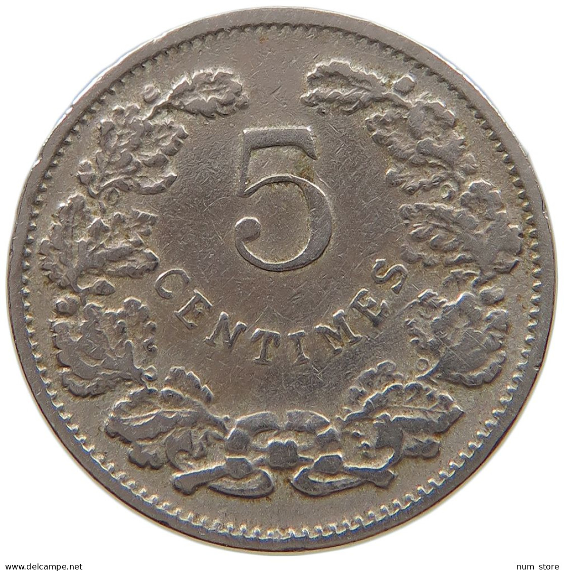 LUXEMBOURG 5 CENTIMES 1908 #a046 0983 - Luxembourg