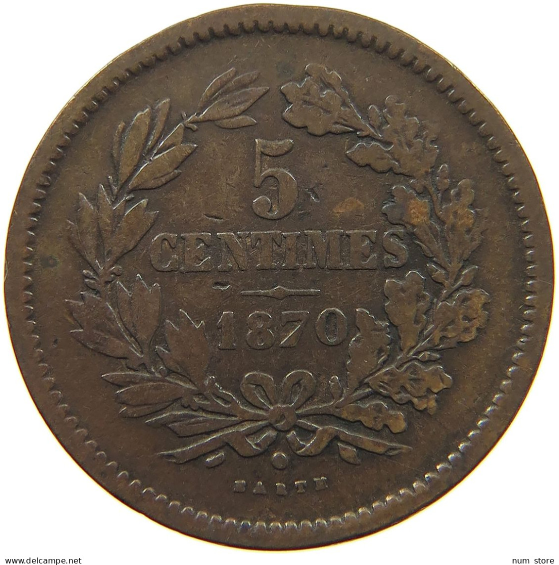 LUXEMBOURG 5 CENTIMES 1870 #c010 0107 - Luxembourg