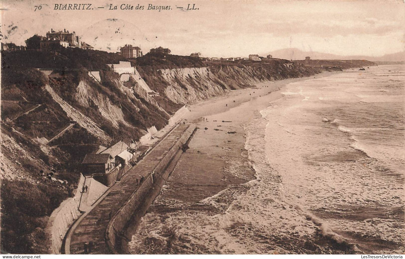 FRANCE - Biarritz - La Côte Des Basques - LL - Carte Postale Ancienne - Biarritz