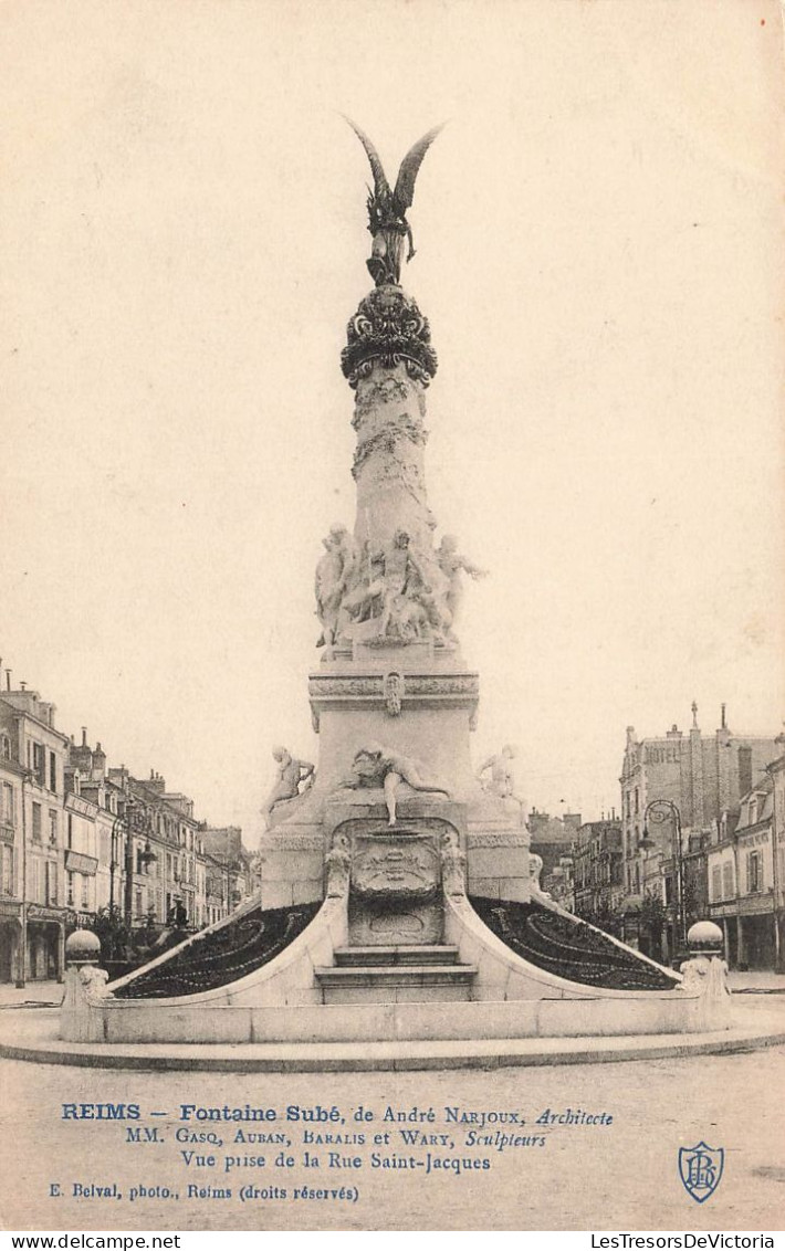 FRANCE - Reims - Fontaine Subé De André Narjoux - Carte Postale Ancienne - Reims