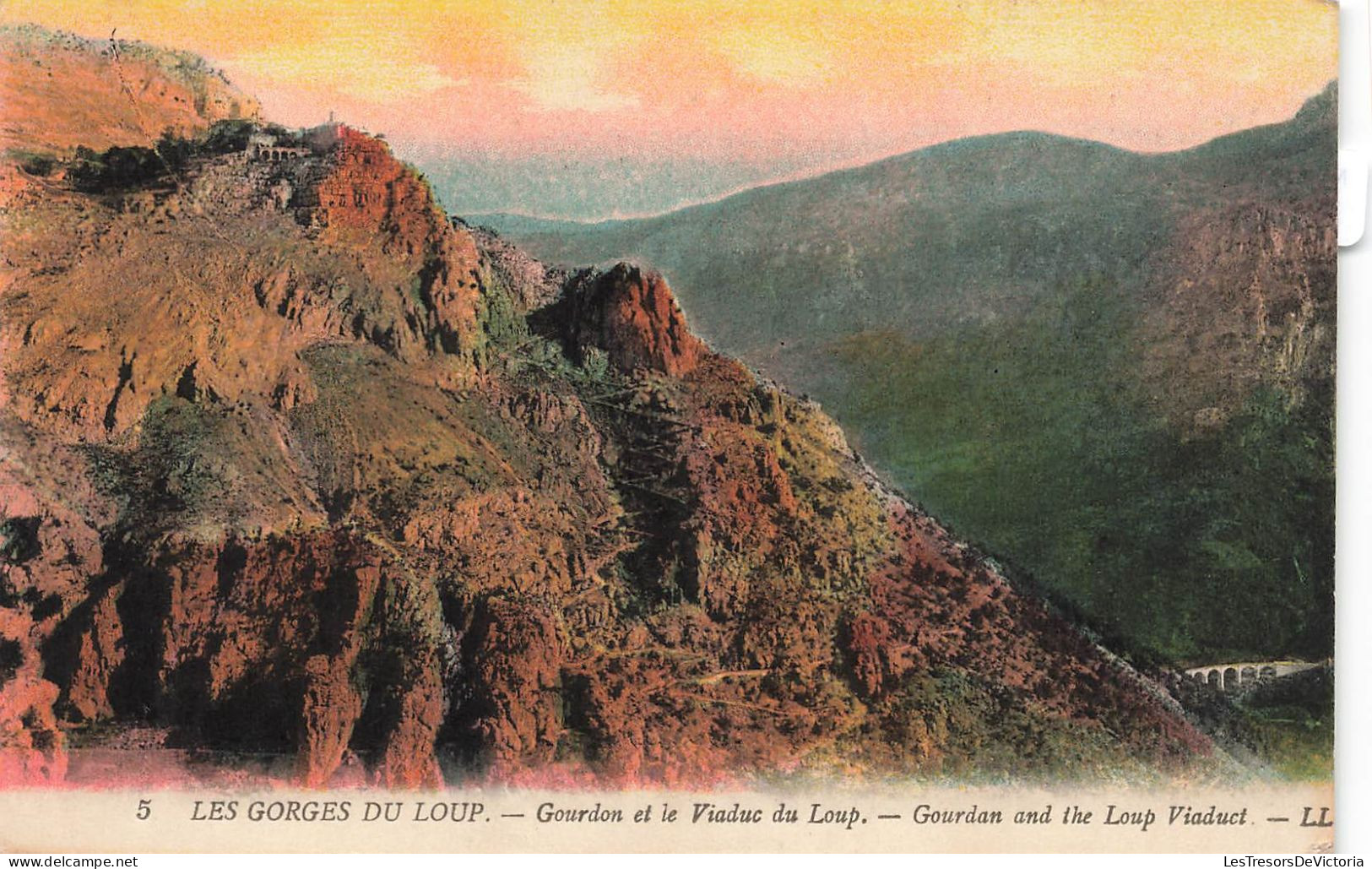 FRANCE - Les Gorges Du Loup - Gourdon Et Le Viaduc Du Loup - LL - Colorisé - Carte Postale Ancienne - Other & Unclassified