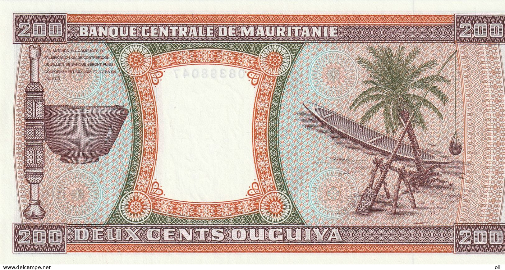 Mauritania 200 Ouguiya 1974 P-5 UNC - Mauritanië