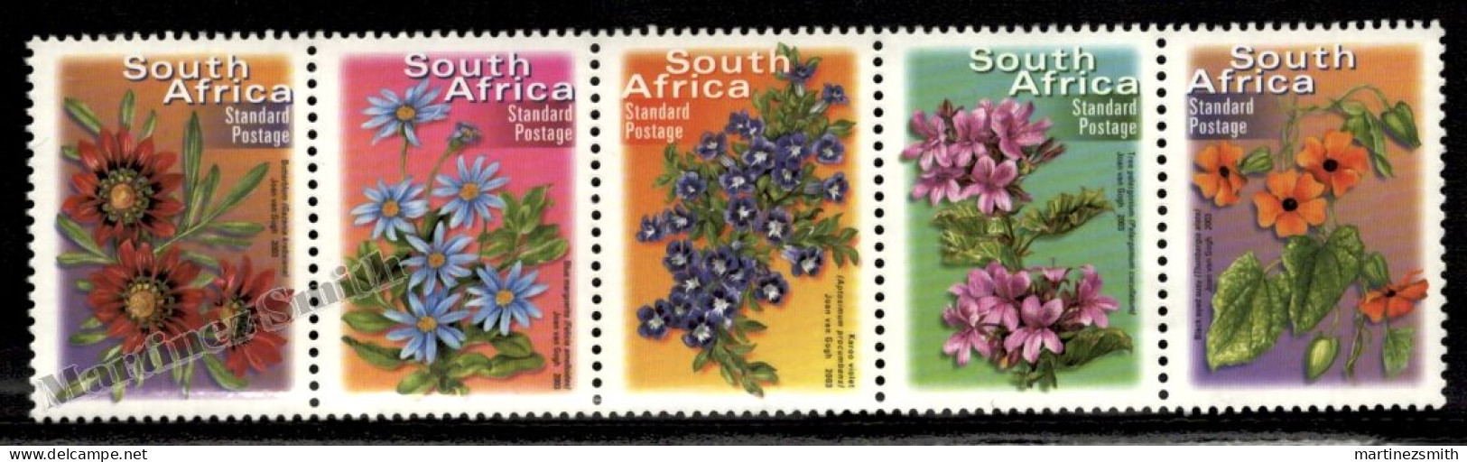 South Africa - Afrique Du Sud - Africa Sur 2001 Yvert  1159 - 63 -Definitive, Flowers - 2007 Reprint - MNH - Nuevos