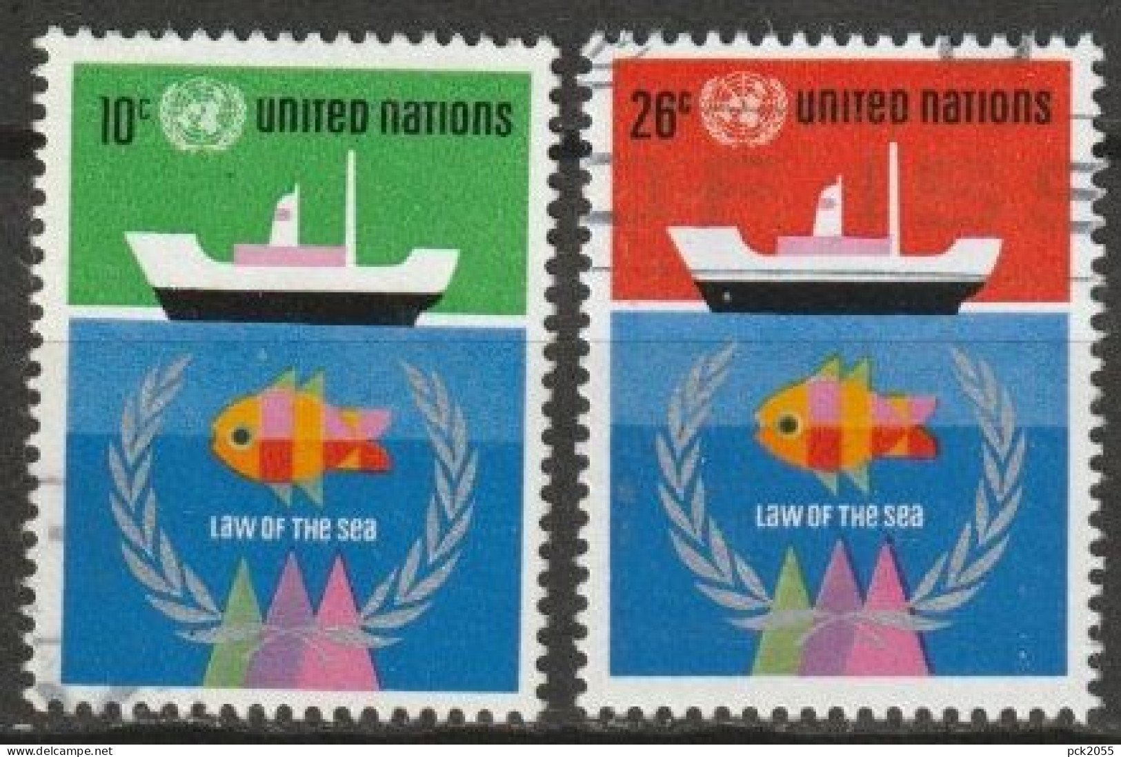 UNO New York 1974 MiNr.277 - 278 O Gestempelt Seerechtskonferenz Der UNO ( 4749 )günstige Versandkosten - Gebruikt