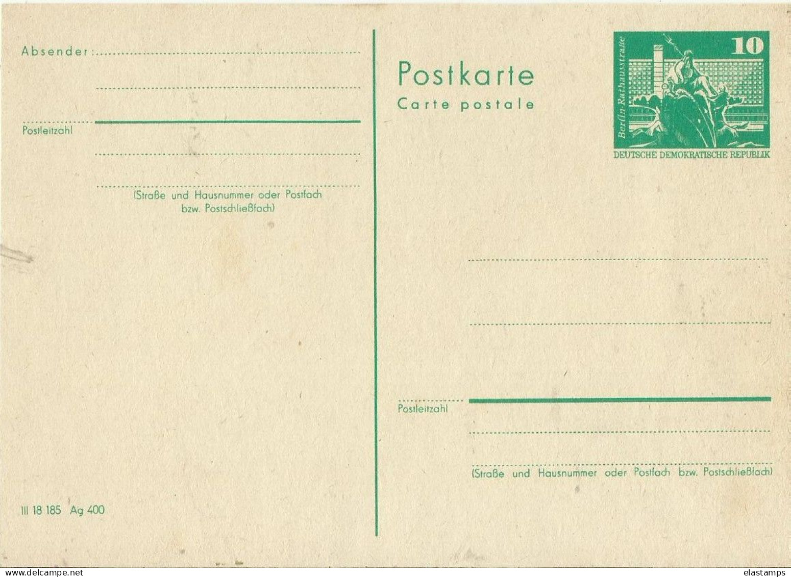DDR GS - Cartes Postales - Neuves