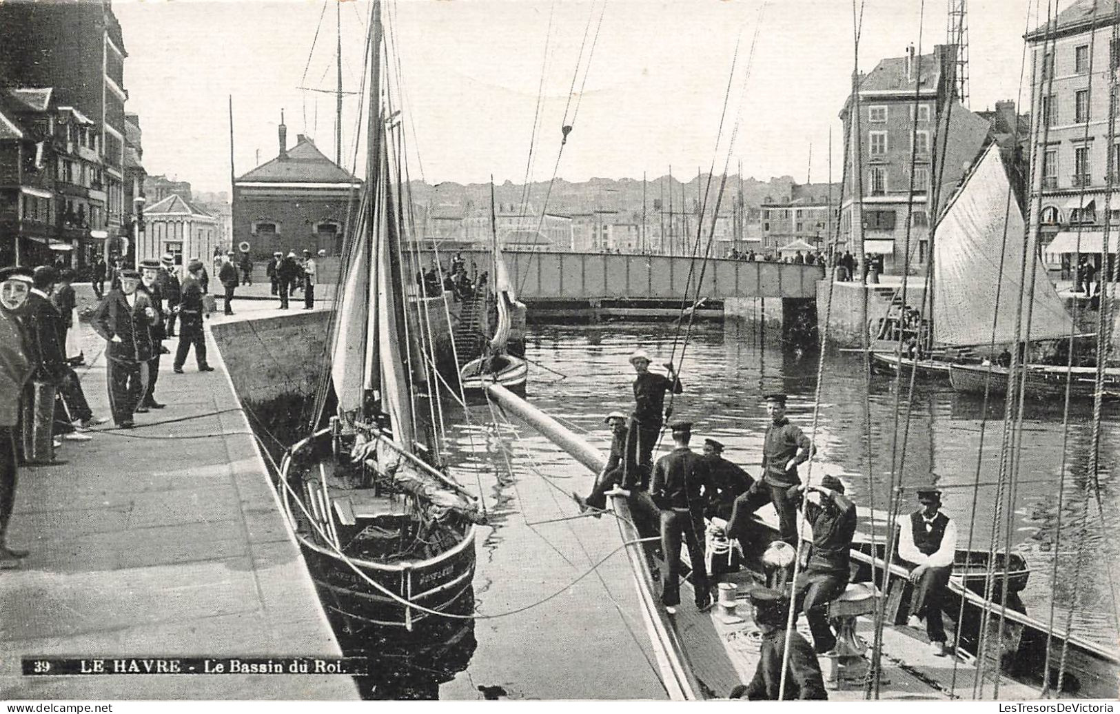 FRANCE - Le Havre - Le Bassin Du Roi - Animé - Carte Postale Ancienne - Portuario