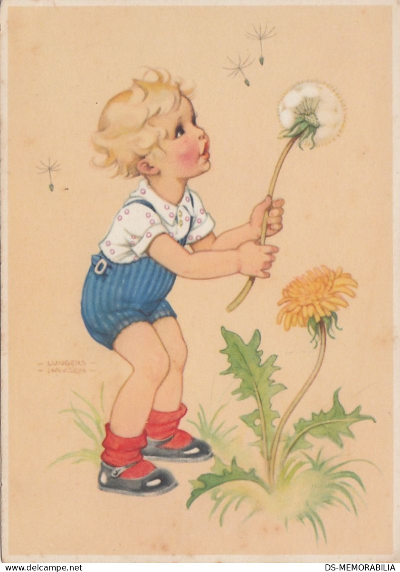 Lungers Hausen - Child Holding A Dandelion Old Postcard - Hausen, Lungers