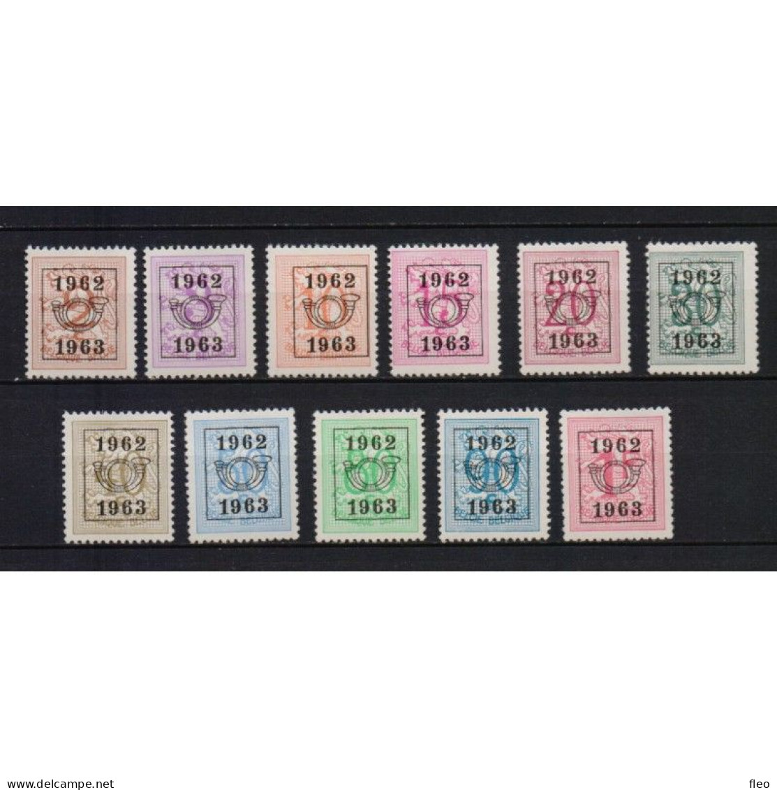 1962 N° PRE725/35 POSTFRIS* - Typos 1951-80 (Chiffre Sur Lion)