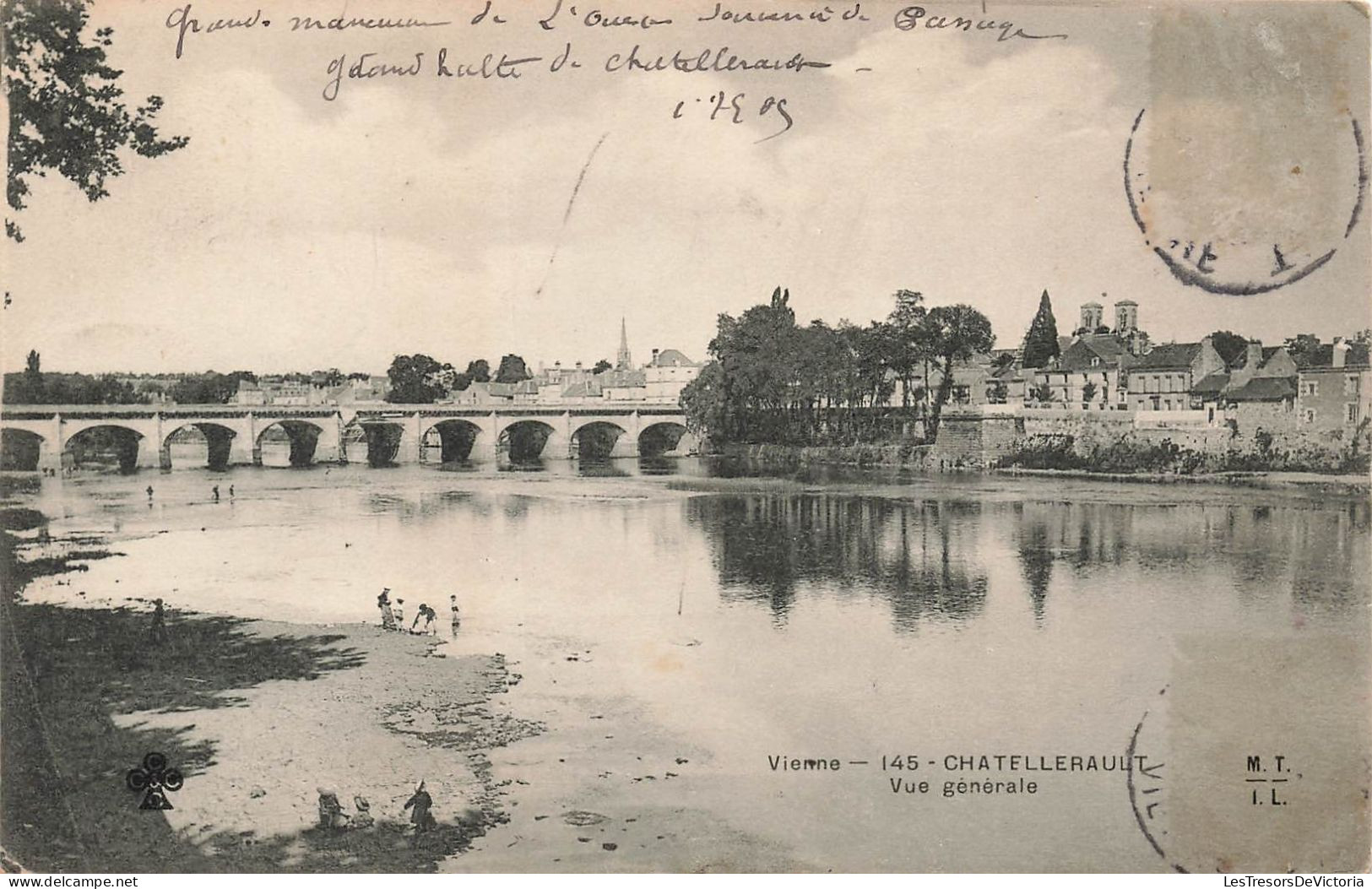 FRANCE - Vienne - Chatellerault - Vue Générale Sur Le Pont Menant à La Ville - Carte Postale Ancienne - Vienne