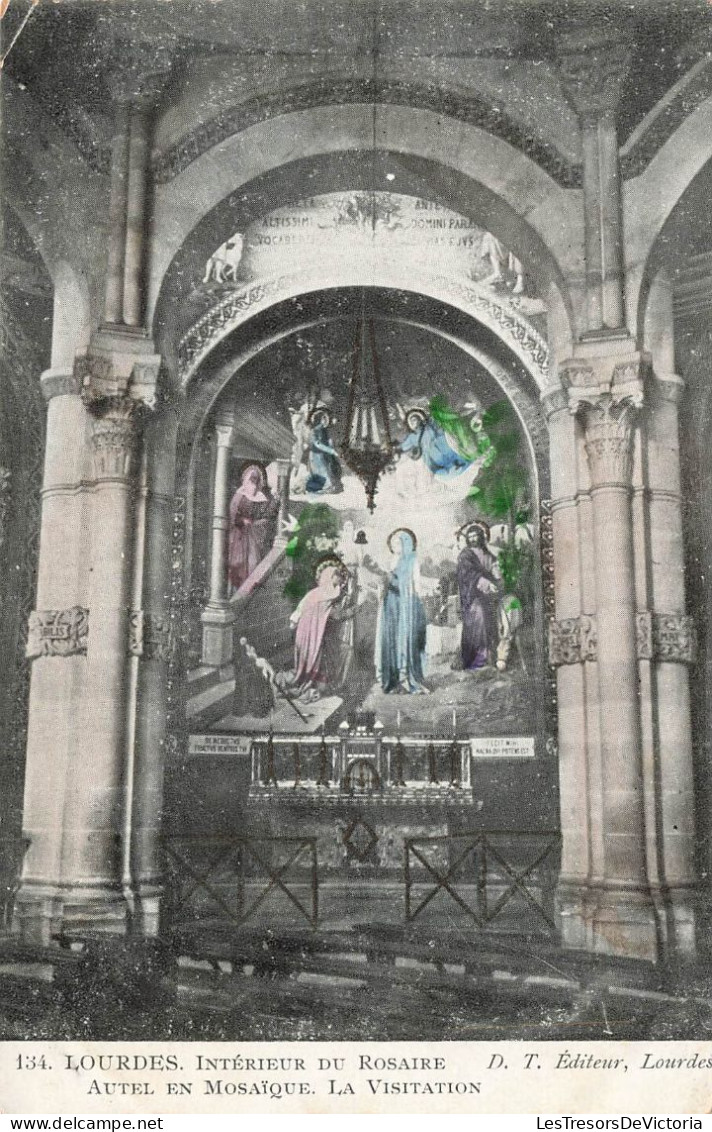 FRANCE - Lourdes - Intérieur Du Rosaire - Autel En Mosaïque - La Visitation - Colorisé - Carte Postale Ancienne - Lourdes