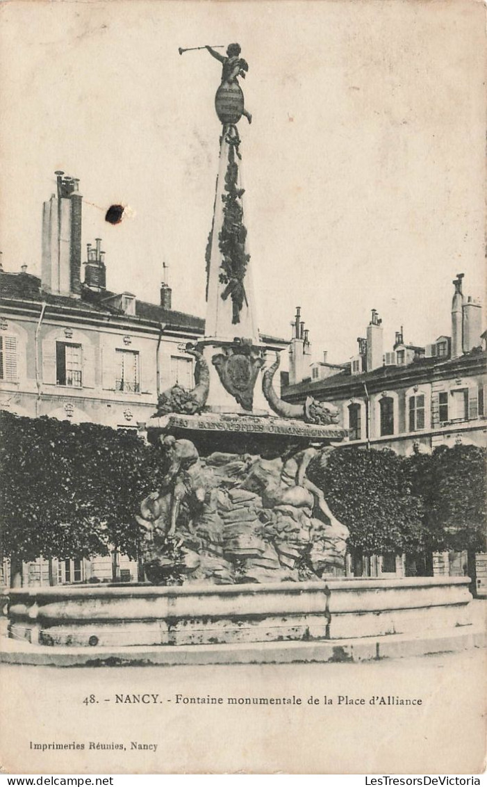 FRANCE -Nancy - Fontaine Monumentale De La Place De L'Alliance - Carte Postale Ancienne - Nancy