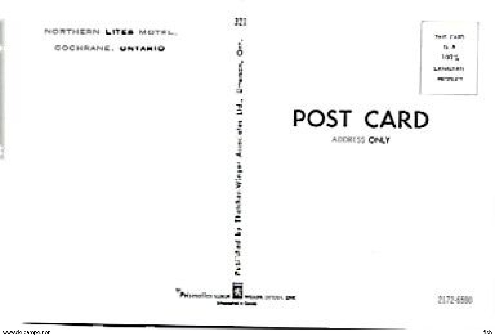 Canada ** &  Postal, Ontario, Northern Lites Motel, Cochrane (321) - Andere & Zonder Classificatie