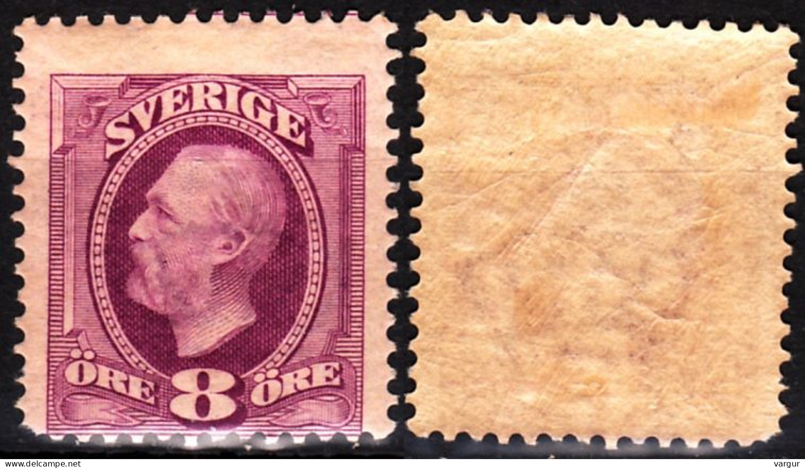 SWEDEN 1903 King Oskar II, 8o Red-vio, MHOG - Unused Stamps