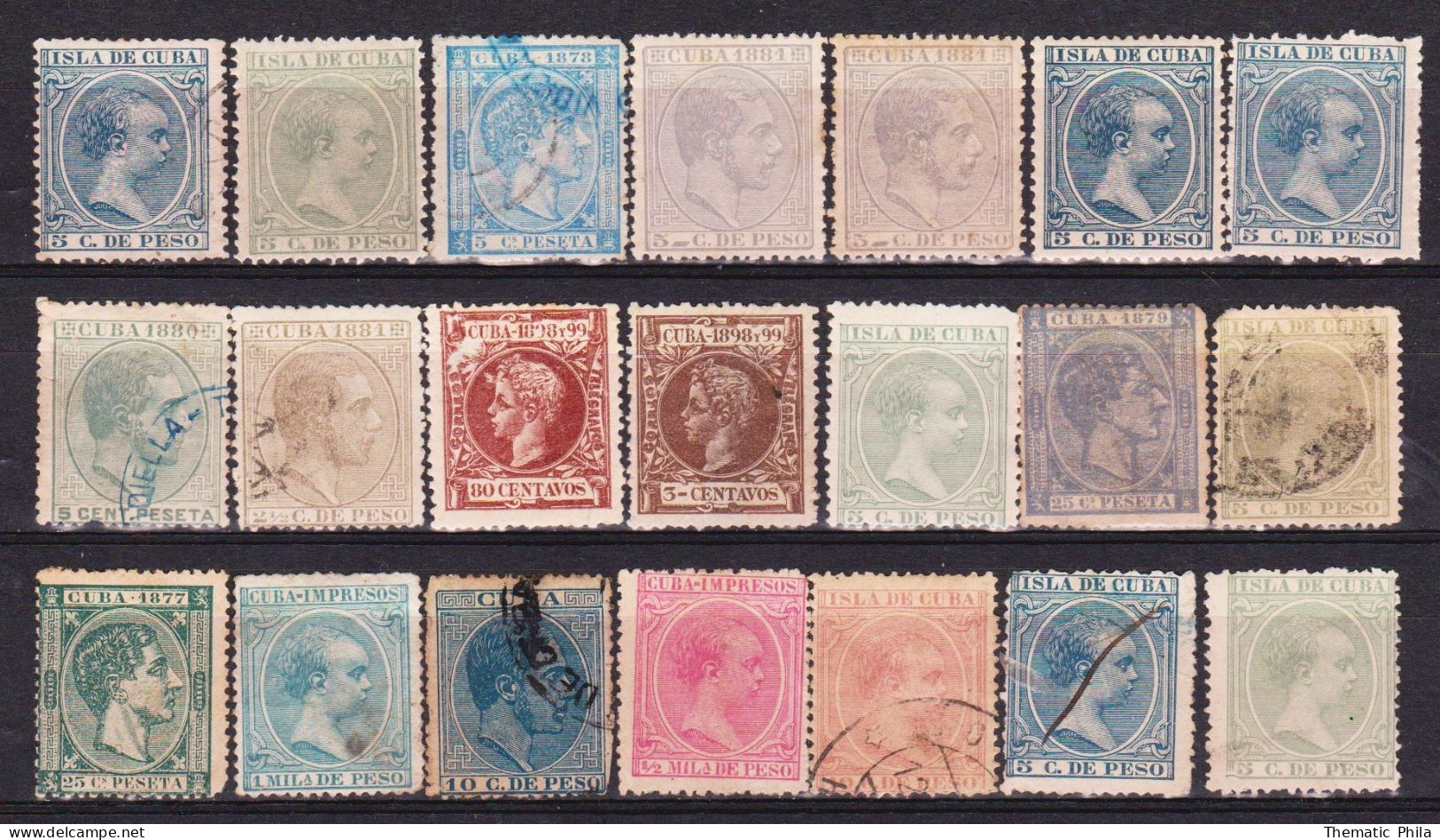 Cuba Nuevos Y Usados - Lote De Estampillas De 1877 En Adelante - Prephilately