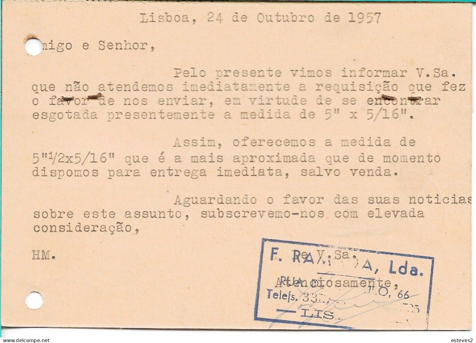Portugal , 1957 , F. RAMADA LDA , Ovar , Swedish Steels , "  AVIÃO "  Brand Tools ,  Commercial Postcard - Portugal