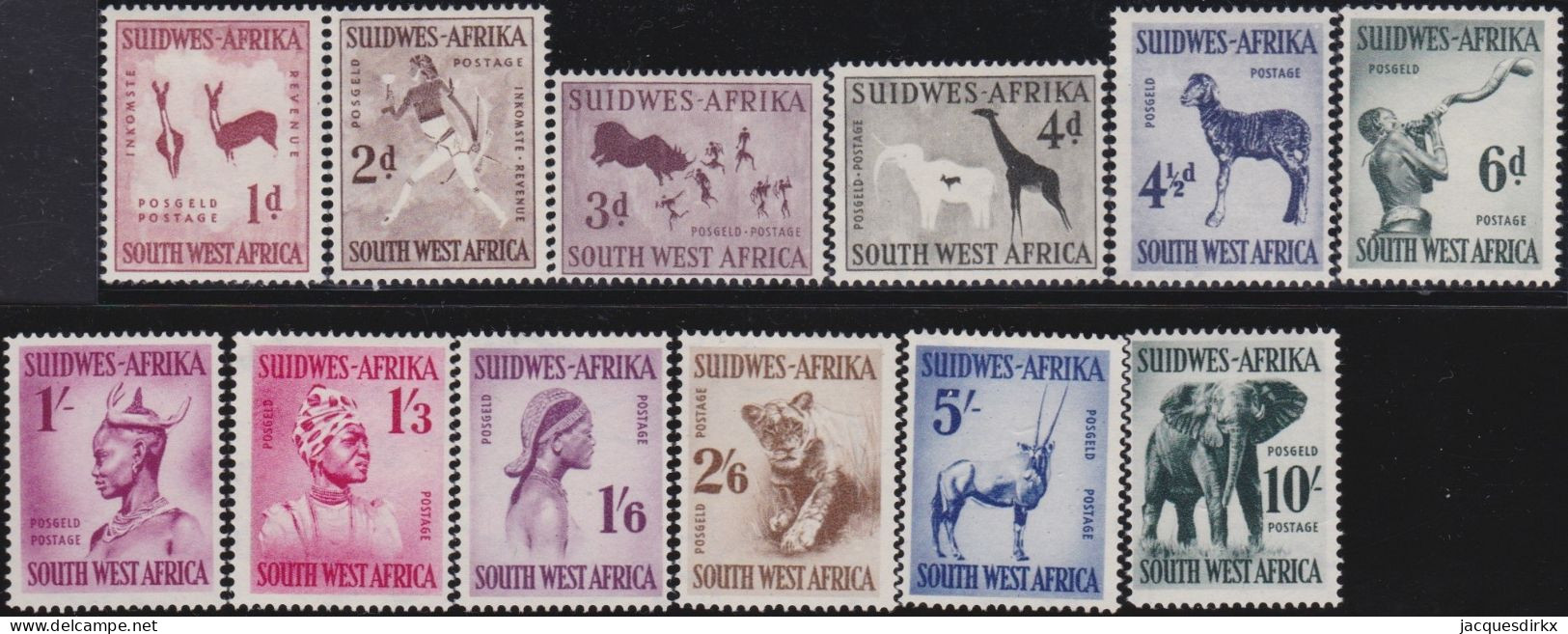 South-West Africa    .    SG    .    154/165      .    *    .    Mint-hinged - South West Africa (1923-1990)