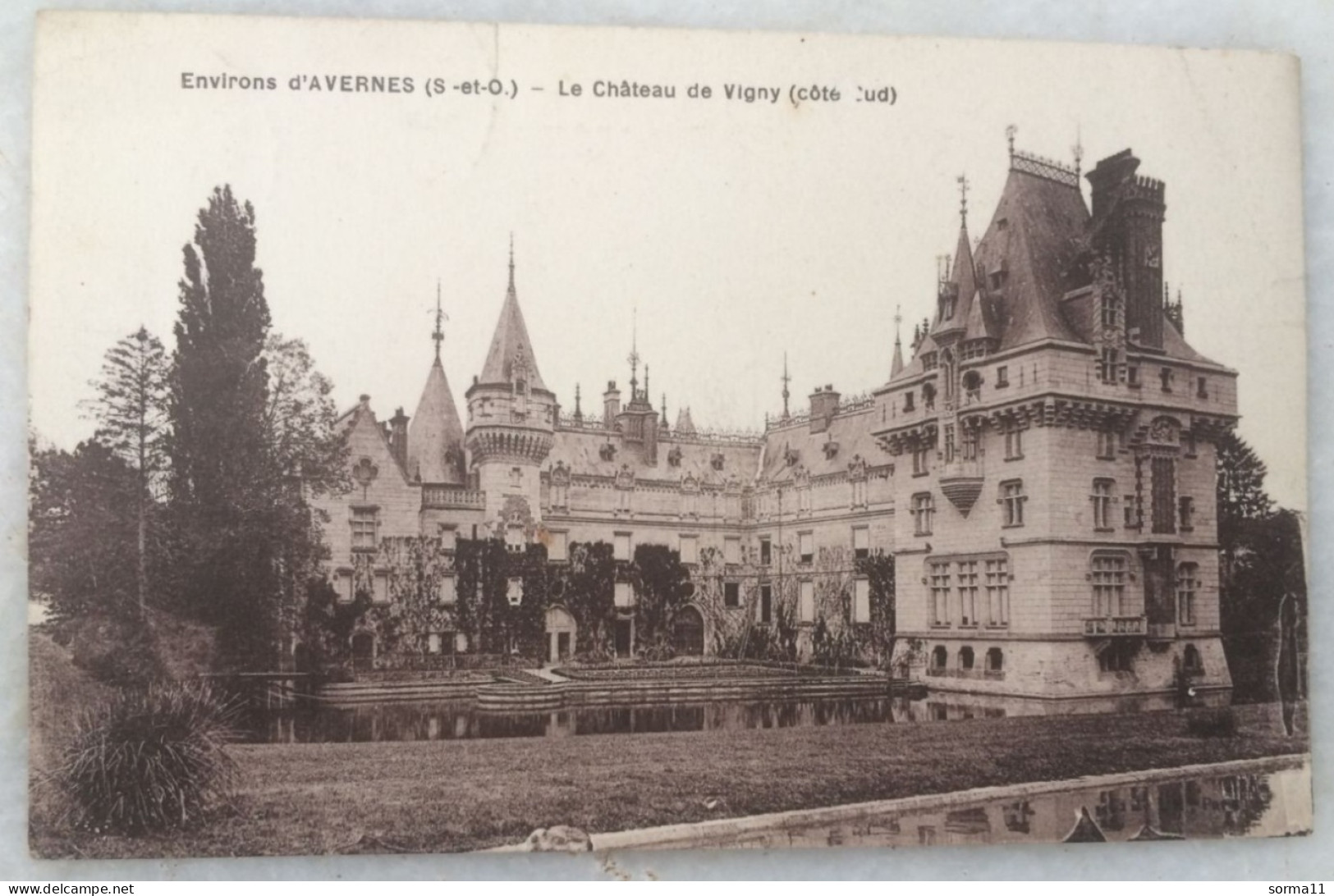 CPA AVERNES 95 Le Château De Vigny Côté Sud - Avernes