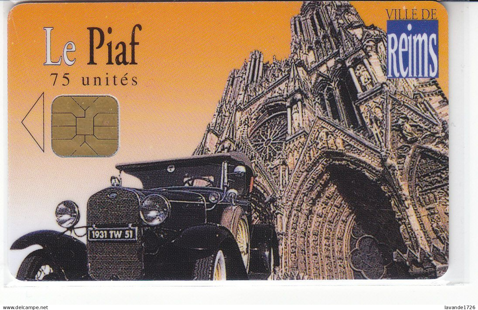 PIAF De REIMS 75 Unites Date 11.2002     500 EX - PIAF Parking Cards