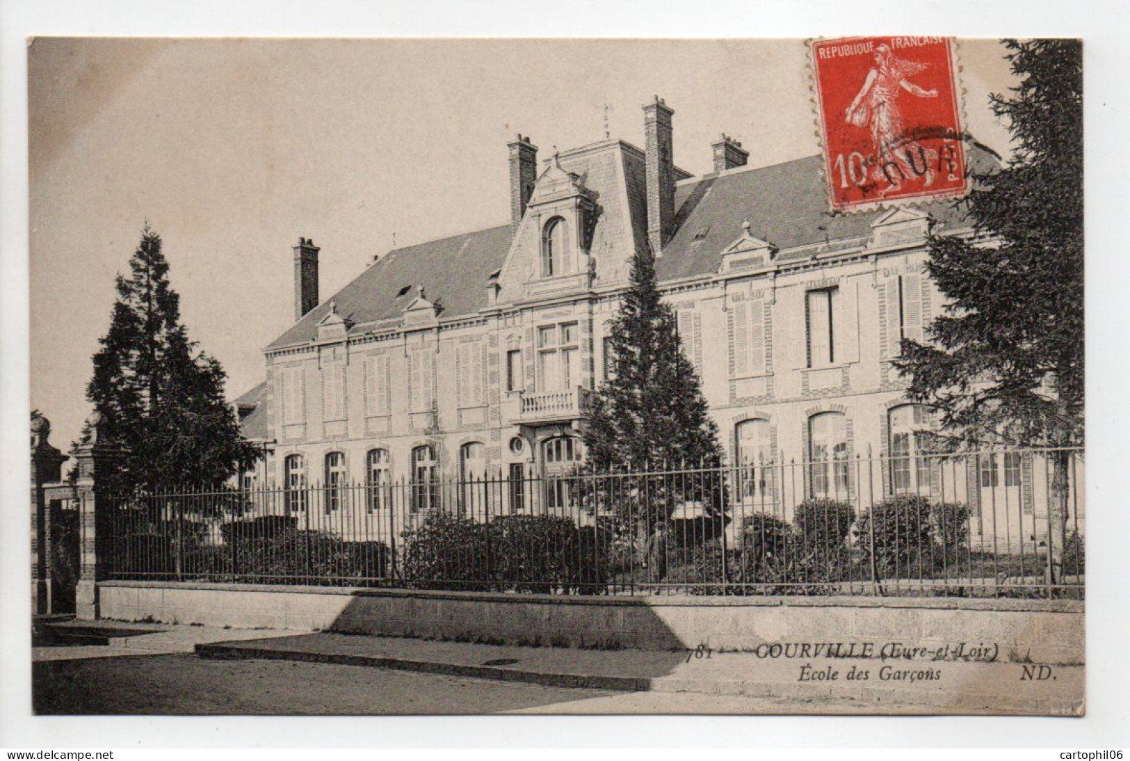 - CPA COURVILLE (28) - École Des Garçons - Photo Neurdein 781 - - Courville