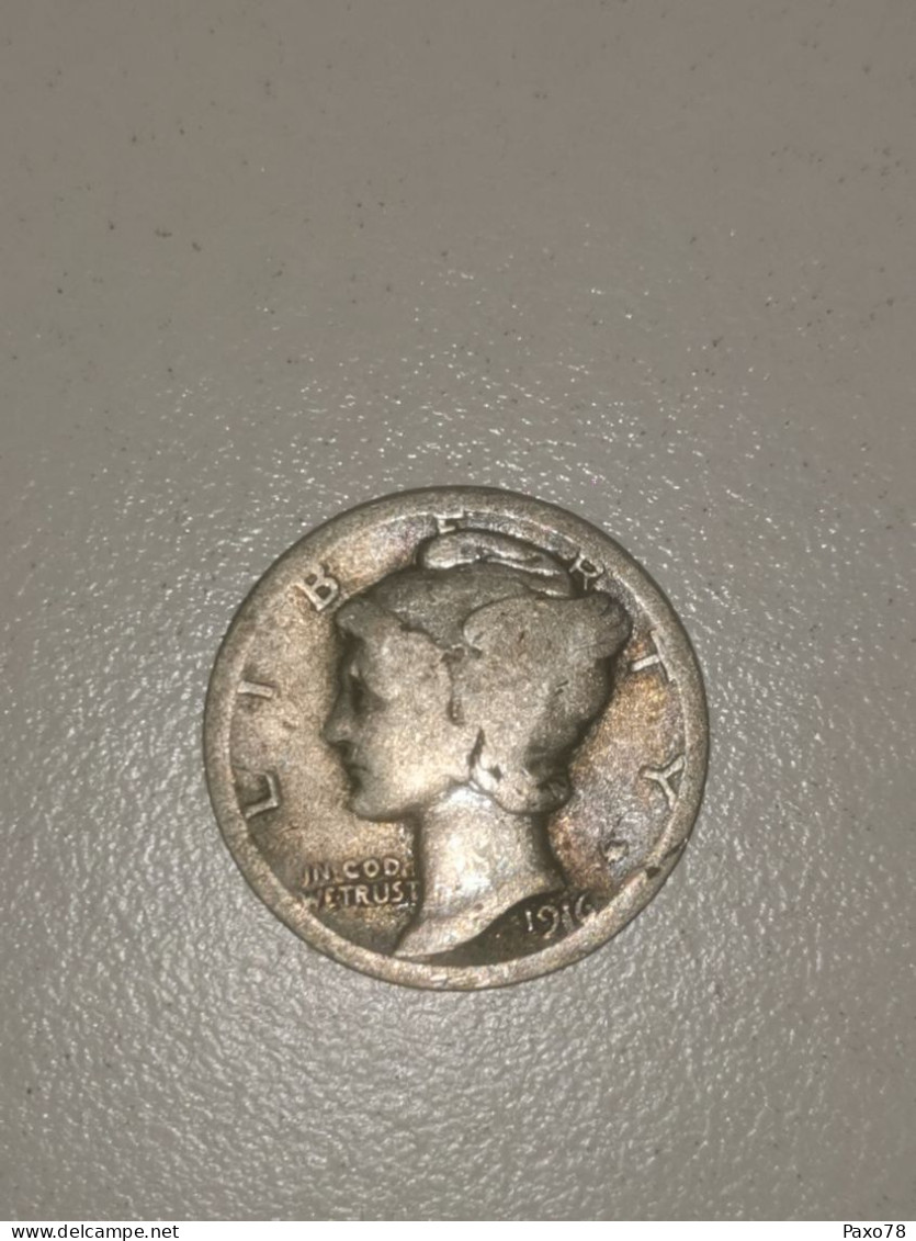 10 Cents "Mercury Dime" 1916 - 1916-1945: Mercury