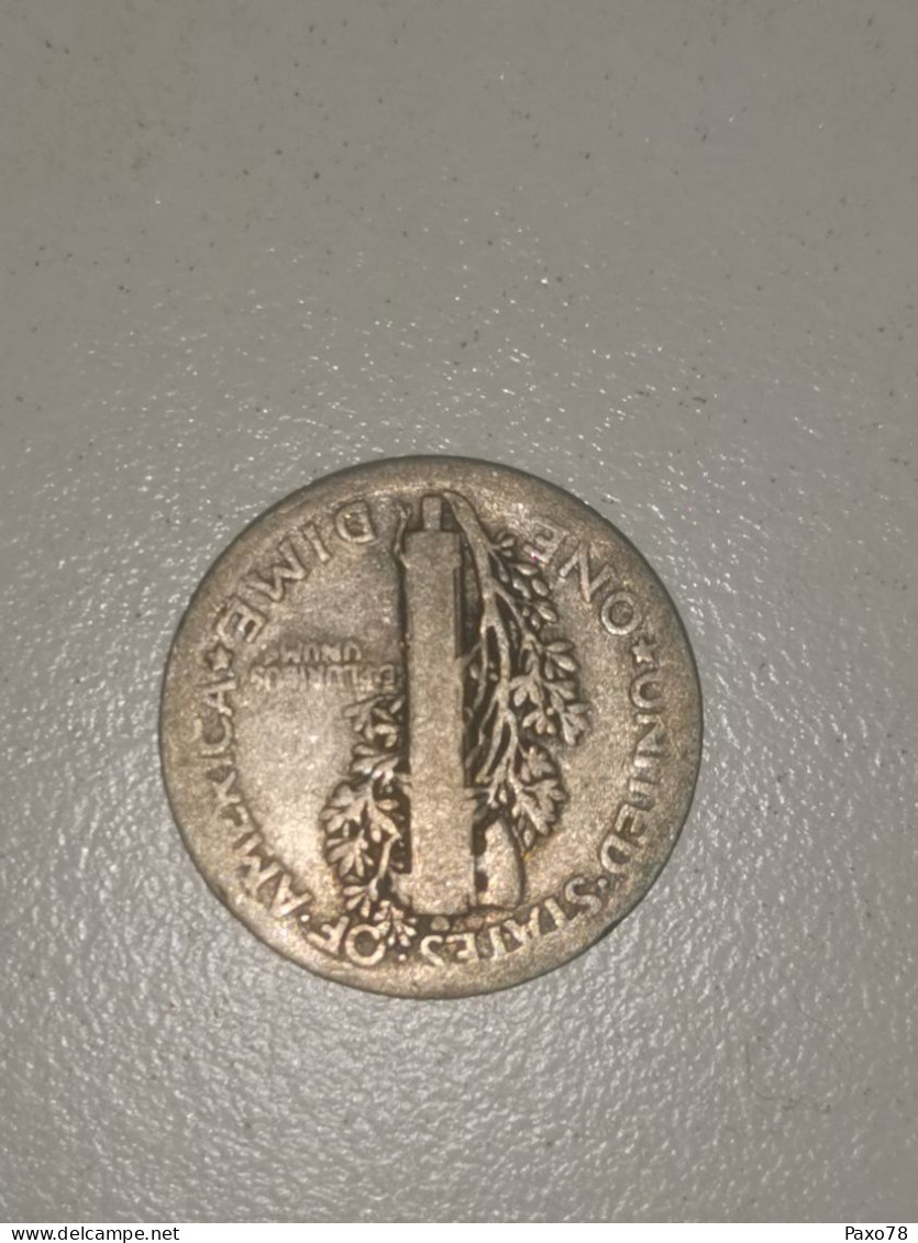 10 Cents "Mercury Dime" 1916 - 1916-1945: Mercury (Mercure)