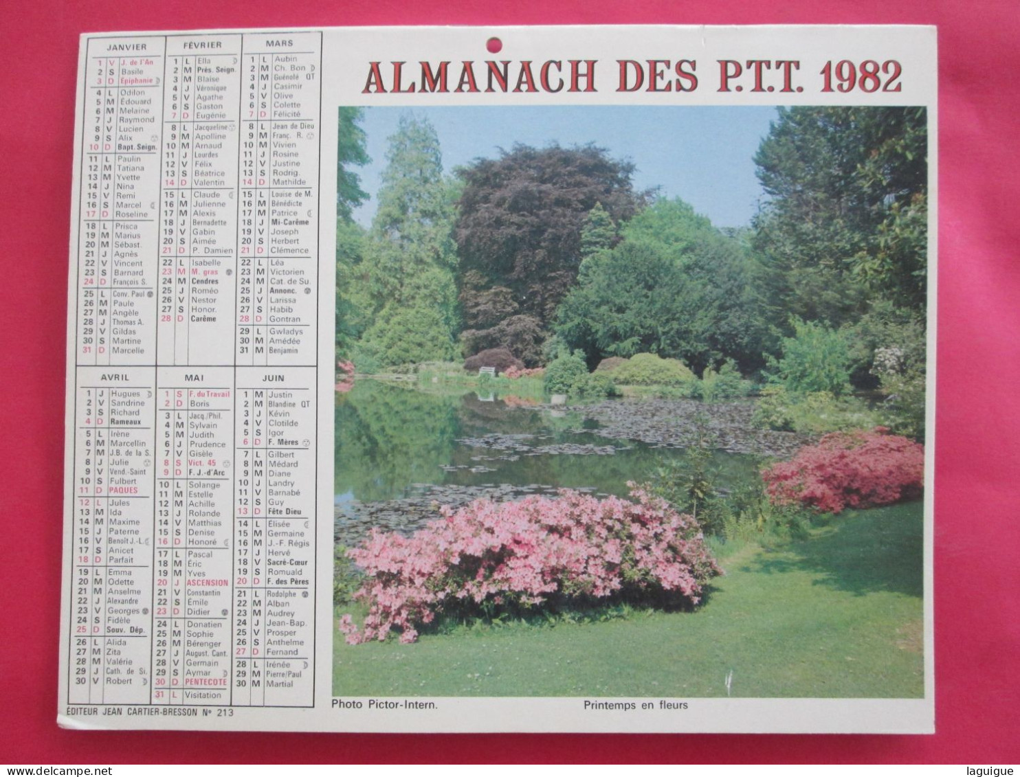 LOT DE 12 CALENDRIERS ALMANACHS De 1982 à 1994 FLEURS LAVIGNE OBERTHUR - Tamaño Grande : 1981-90