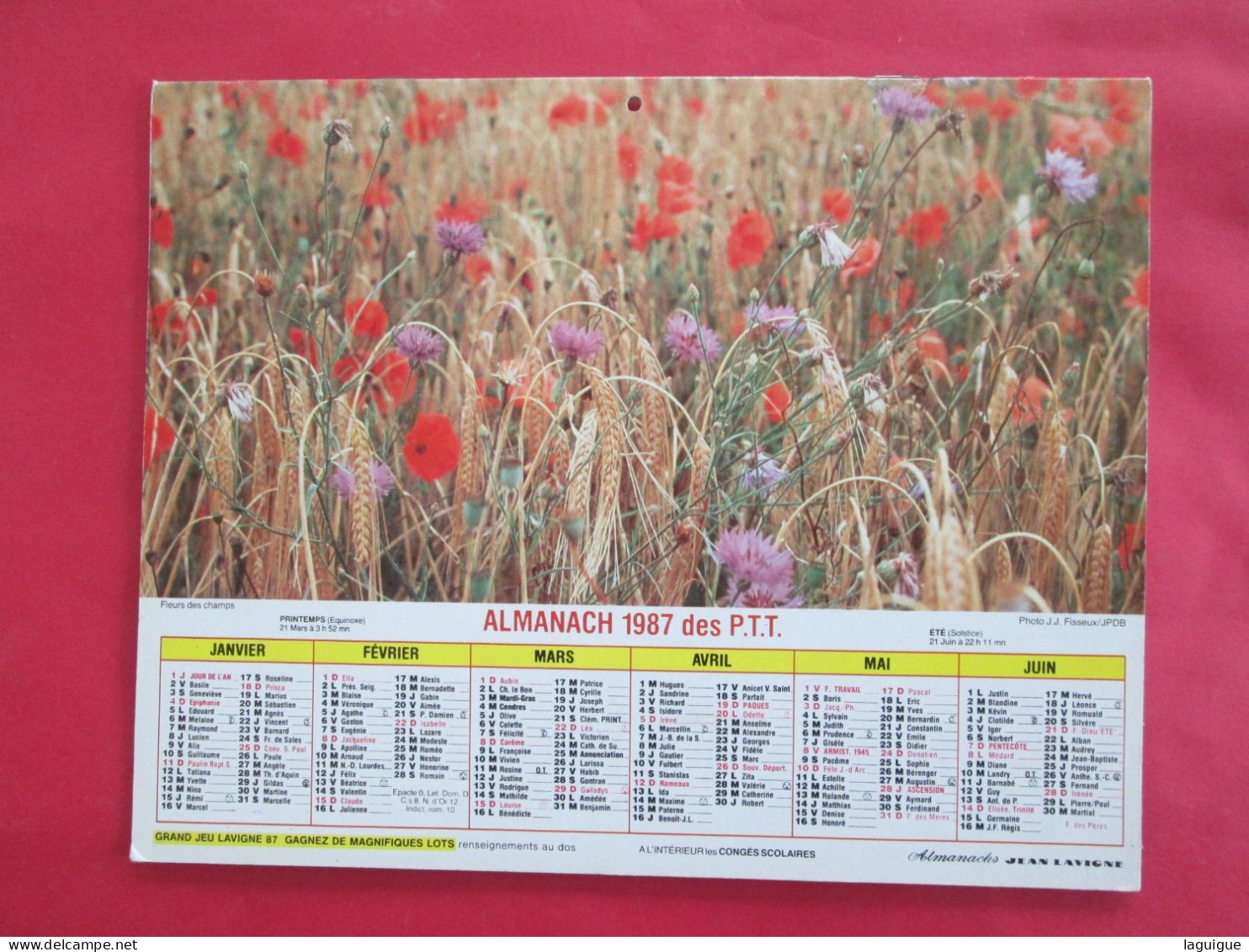 LOT DE 12 CALENDRIERS ALMANACHS De 1982 à 1994 FLEURS LAVIGNE OBERTHUR - Tamaño Grande : 1981-90