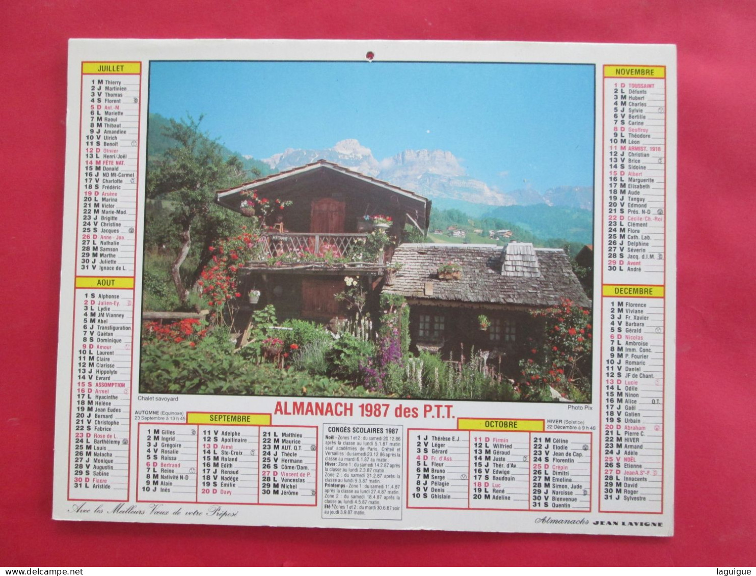 LOT DE 12 CALENDRIERS ALMANACHS de 1982 à 1994 FLEURS LAVIGNE OBERTHUR